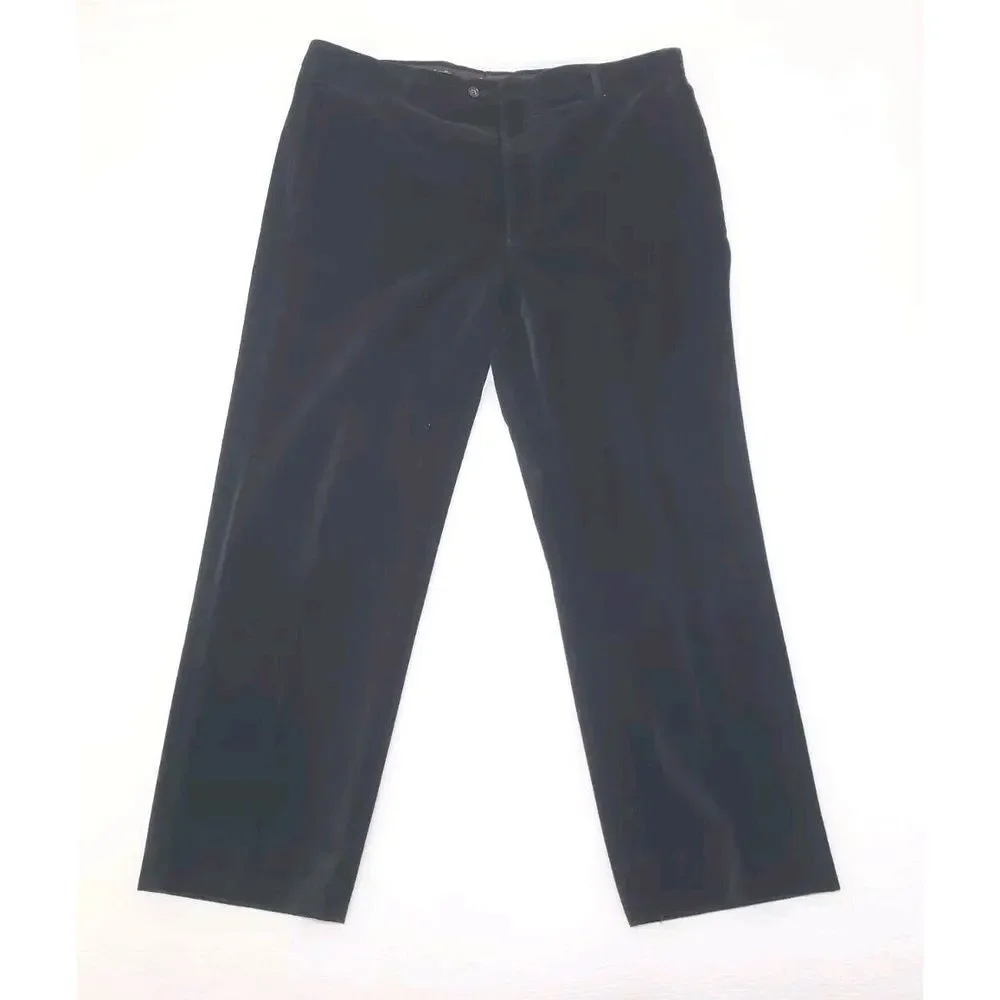 Zanella Todd Stretch Dark Brown Corduroy Flat Front Pants Trousers Men's Size 40